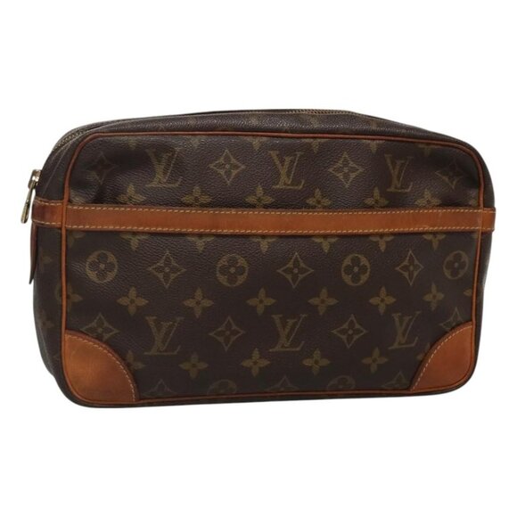 LOUIS VUITTON Monogram Compiegne 28 Clutch Bag M51845 LV Auth BA3196 - Picture 1 of 16